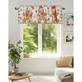 thumbnail image 6 of Vintage Christmas Gingerbread Man Kitchen Valances for Windows Beige Black Plaid Valance Curtains&nbsp; for Kitchen /Living Room/Bedroom/ Bathroom Decor, 54"x18 " ,Rod Pocket 1 Panel,, 6 of 7
