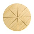 thumbnail image 4 of Tabla de cortar pizza, bandeja de bambú, tabla de cortar, bandeja para servir queso, tabla de preparación de alimentos con corte sin esfuerzo, adecuad 8 rejillas de 30cm, 4 of 9