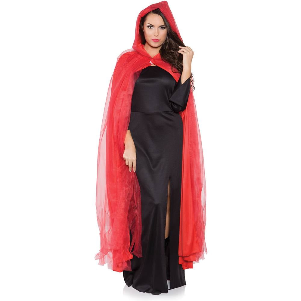 Long Red Riding Hood Halloween Costume Cape Cloak Ghost Cape - Walmart ...