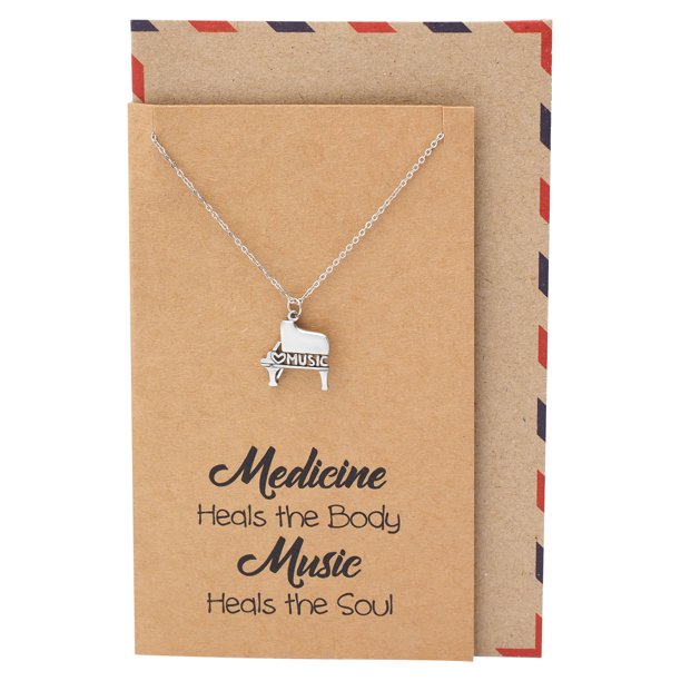 Quan Jewelry Quan Jewelry Grand Piano Necklace Gifts For Medical Students Nurses Doctors Birthday Gifts Music Necklace Gifts For Music Lovers With Inspirational Greeting Card Walmart Com Walmart Com