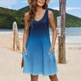 thumbnail image 6 of GaThRRgYP Women 2025 Summer Sleeveless Dresses,Women's Casual Sundress with Pockets Summer Boho Beach Dress Floral T-Shirts Dress V Neck Loose Tank Dresses, 6 of 6