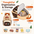 thumbnail image 3 of Lomyolo Toddler Backpack for Girls 3-8, Small Kids Backpack for Preschool Kindergarten, Lightweight School Backpack with Cartoon Patterns, Oxford Bookbag for Travel-Khaki, 3 of 7