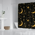 thumbnail image 3 of Gothic Shower Curtain Set - Dark Celestial Moon & Star Print, Mystical Cosmic Bath Decor, Waterproof Polyester 72"x84", Goth Aesthetic Gift, 3 of 5