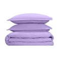 thumbnail image 2 of 300 Thread-Count 100% Egyptian Cotton 3 Piece Duvet Cover and Pillow Shams, Premium Hotel Comforter Quilt Cover Sateen Weave with Zipper Closure, Corner-Ties - Queen, Lilac, 2 of 7