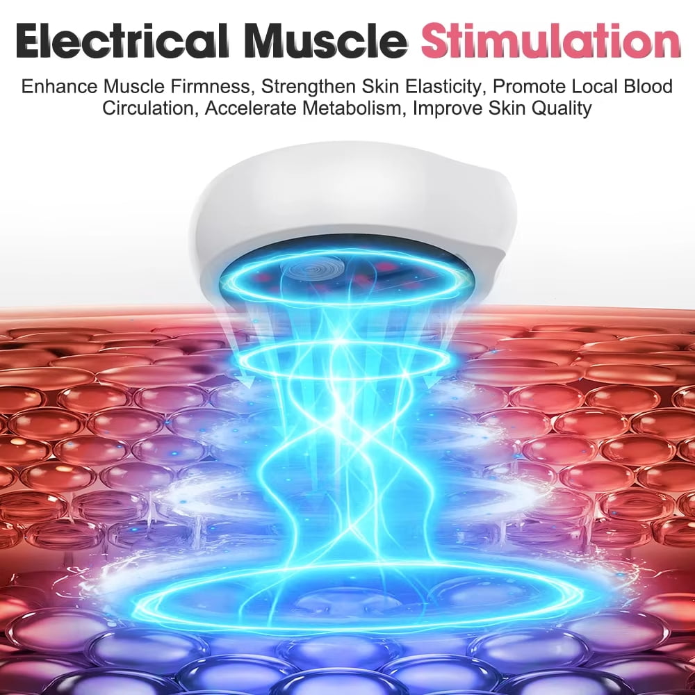 Jitesy Micro-current Revitalizing Eye Massager with Red Light & Gel Patches for Eyesore Reduction & Eye Contour Improvement
