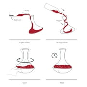 Vacu Vin Swirling Carafe Crystal Glass Decanter
