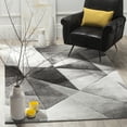 thumbnail image 2 of SAFAVIEH Porcello Jayme Geometric Area Rug, Light Grey/Charcoal, 4' x 4' Square, 2 of 6