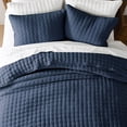 thumbnail image 3 of Juego de colcha WDCOZY Queen color azul marino de 3 piezas, 3 of 8