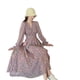 thumbnail image 4 of Vestido floral Mujer Cuello en V Manga larga Cintura alta Vestido casual de gasa, L tholdsy AP001427-02, 4 of 7