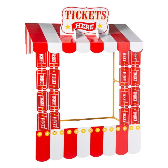 Fun Express Carnival Ticket Booth Tabletop Hut with Frame - 6 Pieces