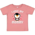thumbnail image 3 of Inktastic I Love My Mommy with Cute Penguin and Hearts Girls Baby T-Shirt, 3 of 5
