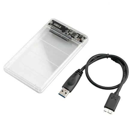 TSV USB3.0 External Hard Drive Enclosure Clear 2.5