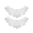 thumbnail image 2 of perfeclan Lace Collar Applique Embroidered Applique DIY Sew on Round Collar Lace Neckline Applique Embroidery Applique for Bridal Dress White, 2 of 9
