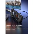 thumbnail image 3 of Adaptador USB C AReme, ángulo de 180°, USB-C macho a hembra, 20 Gbps PD 140 W, 3 of 6