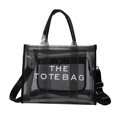 thumbnail image 1 of Tote para damas, Tote de plástico, Tote de viaje, Bolso de hombro para damas, Bolso bandolera, Tote de playa, (L)13.8" x (W)5.5" x (H)9.8" negro Rojo Verde, 1 of 5