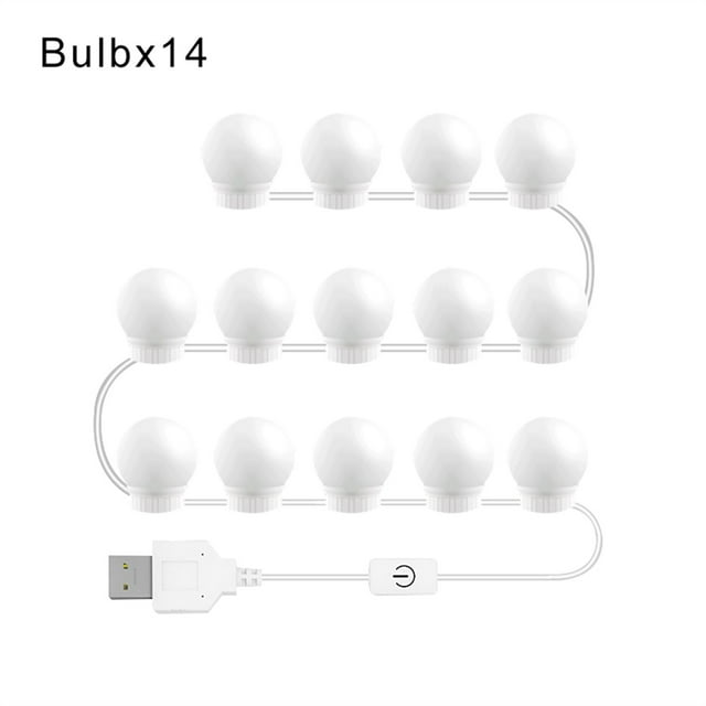LED Makeup Mirror Light Full Backlit Mirror USB Table Mirror with Light 6 10 14Bulbs Lights ,Widely Use