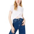 thumbnail image 1 of Project 28 Womens Twist-Front Crop Top Blouse, White, Medium, 1 of 1