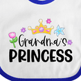 thumbnail image 4 of Inktastic Grandma's Princess Crown and Flowers Girls Baby Bib, 4 of 4