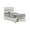 White, variant on Vino Twin Size Panel Bed with 2 Storage Drawers Acrylic Glitter White