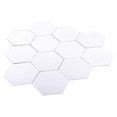 thumbnail image 1 of Calcomanías de pared con espejos hexagonales: 12 piezas, extraíbles, 46 x 40 x 23 mm, acabado plateado, 1 of 6