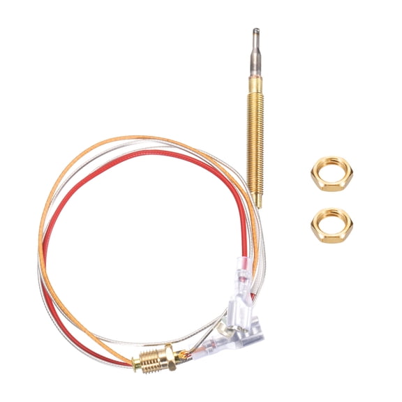 Uxcell Patio Heater Thermocouple Sensor Replacement Parts M6 Thermocouple Thread M8 Nut for Heater Gas Patio Heater Garden Heater 23.6"
