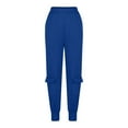 thumbnail image 5 of CLOISE Womens Jogger Sweatpants Baggy Joggers Comfy Petite Low Rise Elastic Bottom Trousers Blue Workout Elastic Waist Solid Sweatpants with Pockets Fashion Classic Long Pants XL, 5 of 9