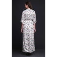 thumbnail image 2 of Bimba Rayon Artistic Butterfly Printed Gown Kimono Sleeves Summer Long Maxi SlitÂ&nbsp;Dress-Medium, 2 of 6
