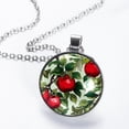 thumbnail image 2 of Fruit Glass Circular Pendant Necklace - Stylish Jewelry Statement Piece, 2 of 5
