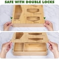 thumbnail image 4 of VBONJLO Zip-Lock Bag Storage Organizer  Kitchen Bamboo Zip-Loc Bag Organizer for Drawer Food Storage Bag Organizer  Compatible with Gallon  Quart  Sandwich and Snack B ZJM-, 4 of 7