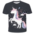 thumbnail image 1 of Ropa de unicornio para niños y niñas de verano, ropa de moda para niños, camisetas casuales de dibujos animados, disfraz 11T Gao Jinjia LED, 1 of 2