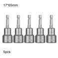 thumbnail image 3 of kurtrusly 5 Pieces Universal Steel Nut Driver Home Garage Woodworking Shank Bit Electric Pneumatic Screwdriver Bits Tools 17x65mm 1Set, 3 of 6