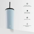 thumbnail image 4 of JoyJolt Vacuum Insulated Tumbler with Flip Lid and Straw - 20 oz - Blue, 4 of 8