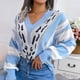 thumbnail image 1 of Suéter Casual Nikou de Mujer Largo con Farol Cuello en V Máxima Comodidad, 1 of 6
