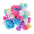 thumbnail image 2 of 50 piezas de colores mezclados hilados redondos redondos pompones bola para niños artesanía decoración creativa Macarena Pompoms Craft, 2 of 8