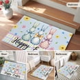 thumbnail image 6 of Easter Bunny Area Rugs Collection 2'x3', Spring Watercolor Polka Dot Flower Plaid Blue Non Slip Indoor Rectangle Throw Runner Rug Floor Mat Carpet for Living Room Dining Table Bedroom Nursery, 6 of 9