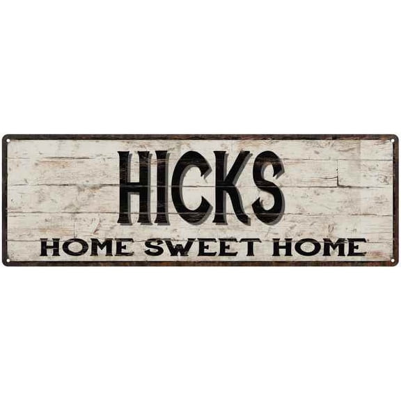 HICKS Rustic Home Sweet Home Sign Gift 6x18 Metal Decor 106180084155