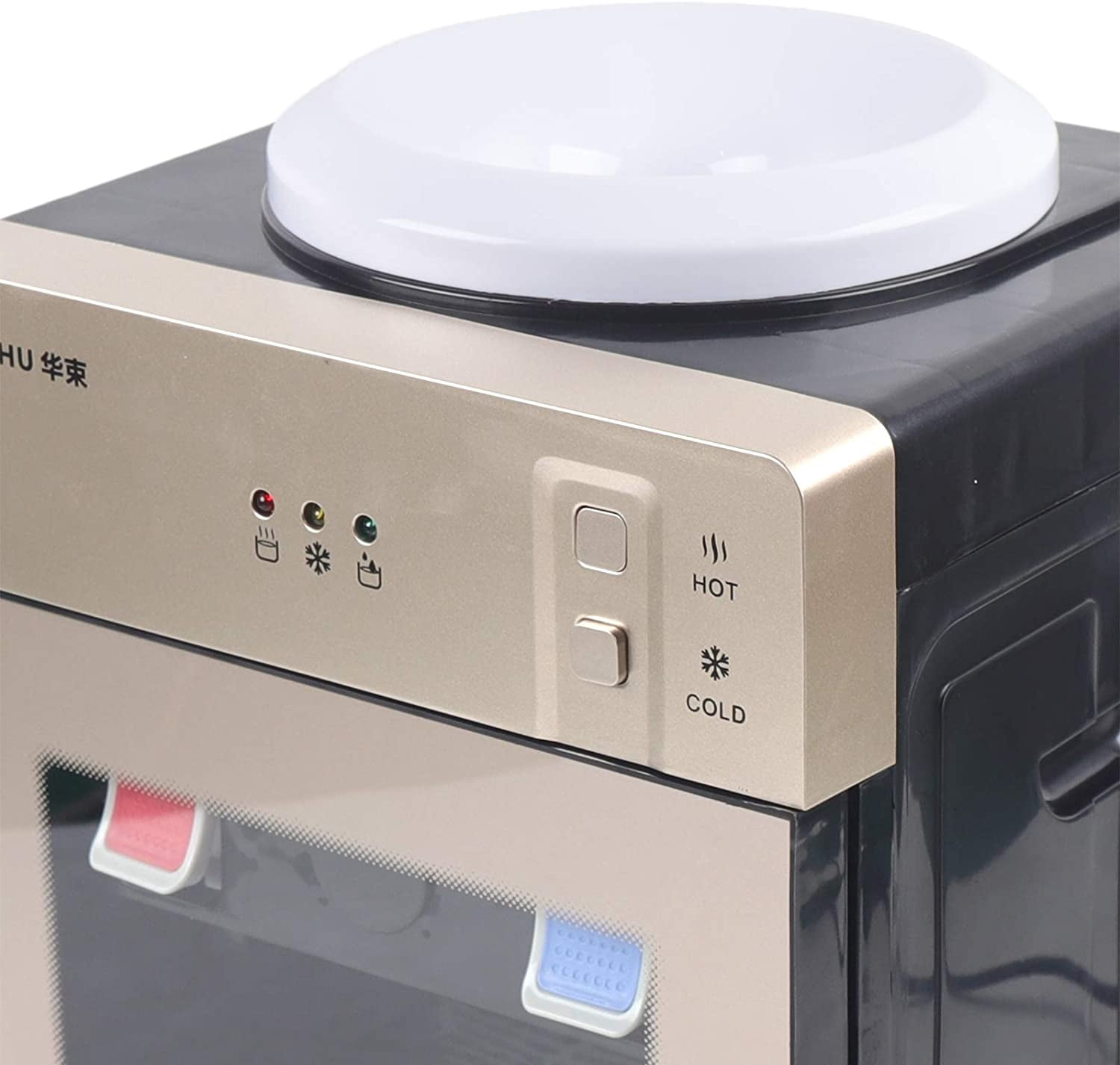 Freestanding Hot and Cold Water Cooler Dispenser Automatic Drinking Machine Champagne Gold