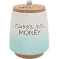 thumbnail image 1 of Pavilion Gift Company Gambling-6.5" Ceramic Savings Bank, Green, Beige, Brown, 1 of 4