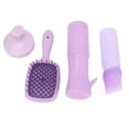 thumbnail image 1 of Root Comb Applicator and Spray Bottle, Deep Cleaning Brush 4 Pcs Hair Brush Set Purple  for Salon Use, 1 of 7