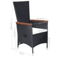 thumbnail image 4 of vidaXL 5 Piece Garden Dining Set Black, 4 of 5