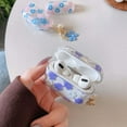 thumbnail image 3 of for AirPods Pro 1st Gen Case with Keychain,Cute Clear Purple Flower Floral Protective Earphone Cover Case,Soft Transparent TPU for AirPods Pro Case Women Girl, 3 of 13