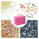 thumbnail image 5 of Caja de almacenamiento de diamantes con 54 botellas de almacenamiento portátil con diseño de lazo Leyfeng  Caja de almacenaje, 5 of 7