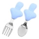 thumbnail image 5 of juego de cubiertos para bebés con mango de silicona, cucharas y tenedores., 5 of 6