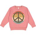 thumbnail image 2 of Inktastic Retro Peace Sign Sunset Toddler Sweatshirt, 2 of 4