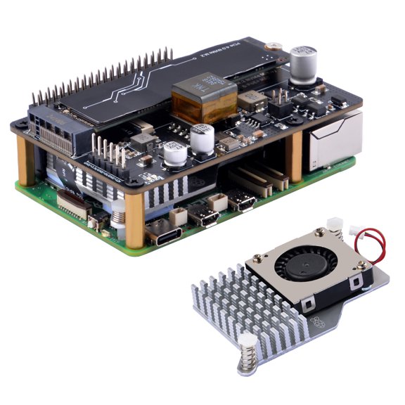 52Pi P33 M.2 NVMe 2280 PoE HAT Extension Board with Official Cooler  for Raspberry Pi 5