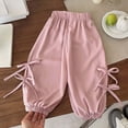thumbnail image 2 of WAYUTE Stylish Girls Cargo Jogger Pants Tapered Ankle Bottoms for Toddler and Kids Playwear Comfortable Casual Outings, 2 of 4