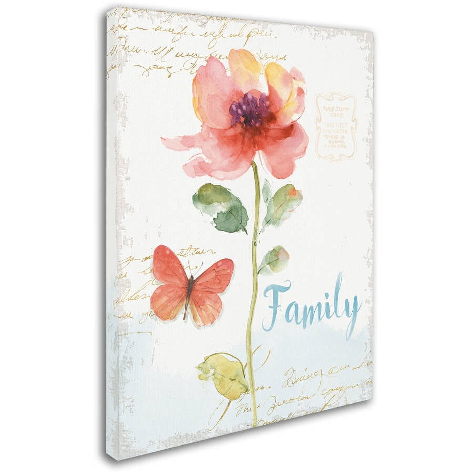Trademark Fine Art "Rainbow Seeds Floral IX Family" Canvas Art by Lisa Audit