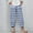 52#Light Blue, variant on Women's Summer Comfortable And Fashionable Printed Cropped Pants Neon Leggings For Women 80s Plus Size Womens Business High Waisted Sweatpants