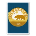 thumbnail image 2 of Los Angeles, California, Vintage Circular Bear Contour, Yellow, Lantern Press, Premium Playing Cards, 52 Card Deck with Jokers, USA Made, 2 of 5