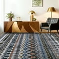 thumbnail image 2 of Garvee 5'x7' Vintage Area Rug Geometric Distressed Rugs Stain-Resistant Non Shedding Rug Soft Boho Accent Rugs Home Decor, Gray Multi, 2 of 6